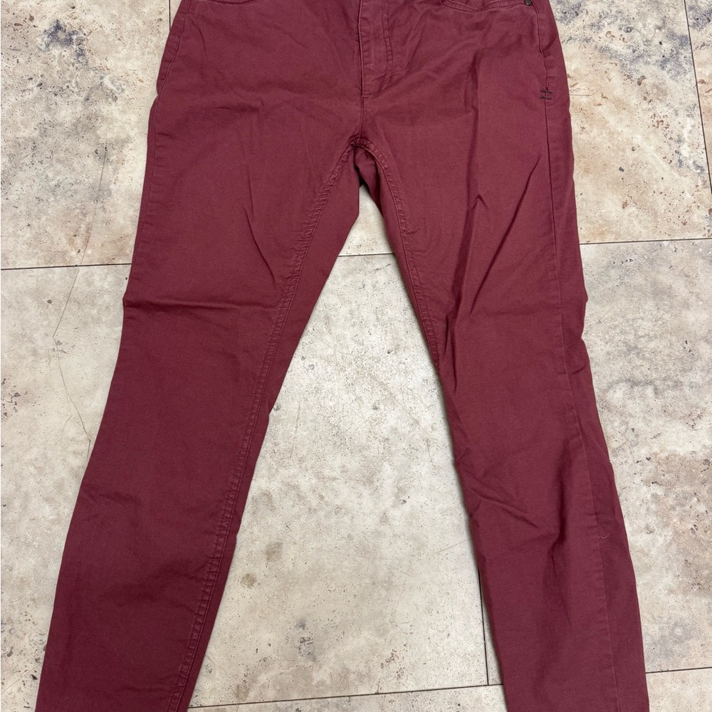 Toad&Co Women's Skinny Pants in Deep Burgundy